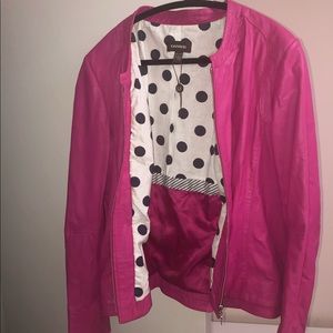 Plus Size Woman Danier Leather Jacket FUSCIA PINK!